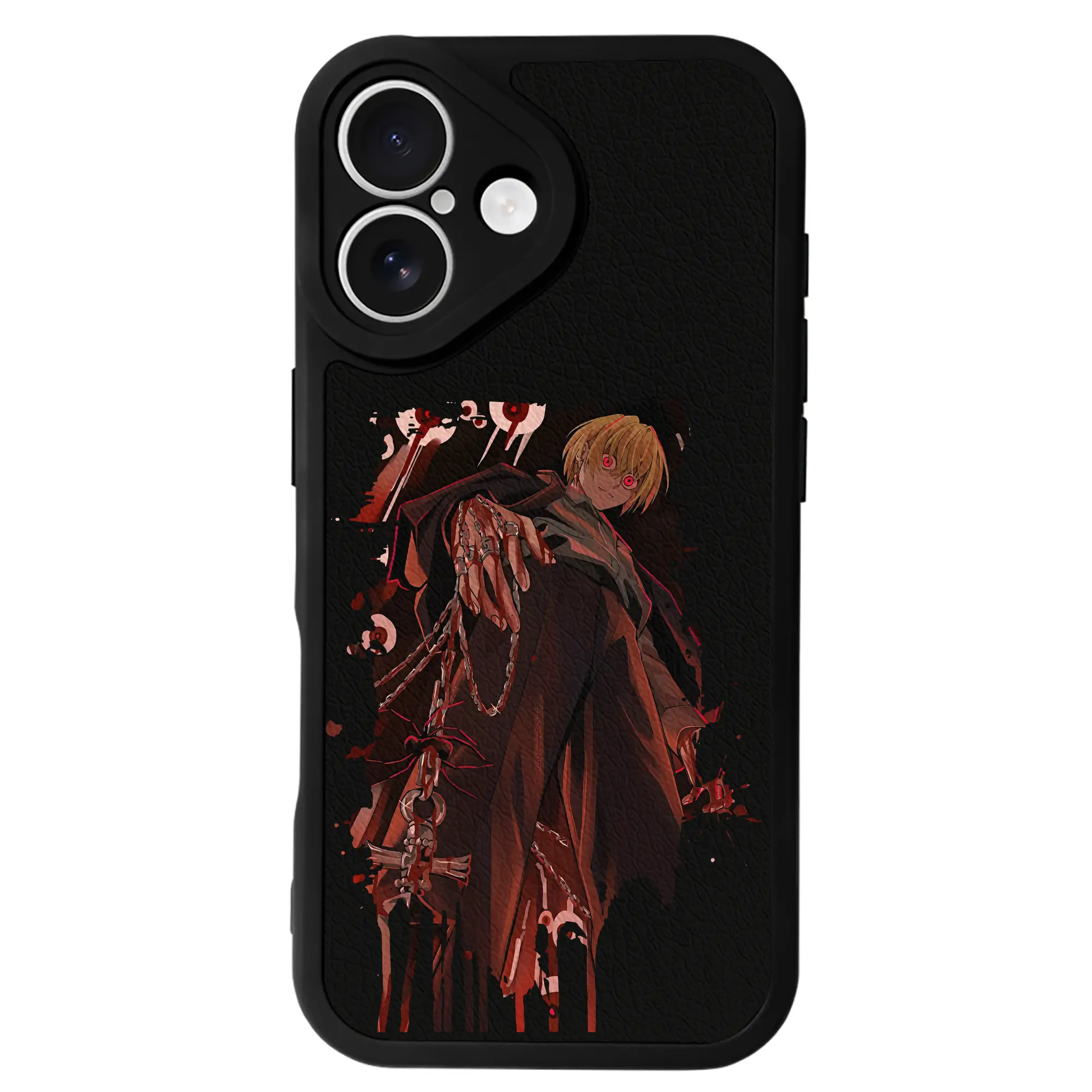 ハンター×ハンター グッズ クラピカ - IPhone 16シリーズ対応 ・ シリコンスマホケース ・ レザー調 ・ 高精度フィット ・ 耐衝撃 ・ ワイヤレス充電対応 ・ 精密カット